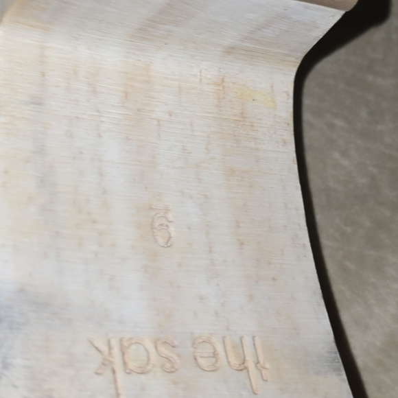 The Sak Ella Clog Sandals Leather Wooden Heel Size 9 *New - Picture 10 of 13